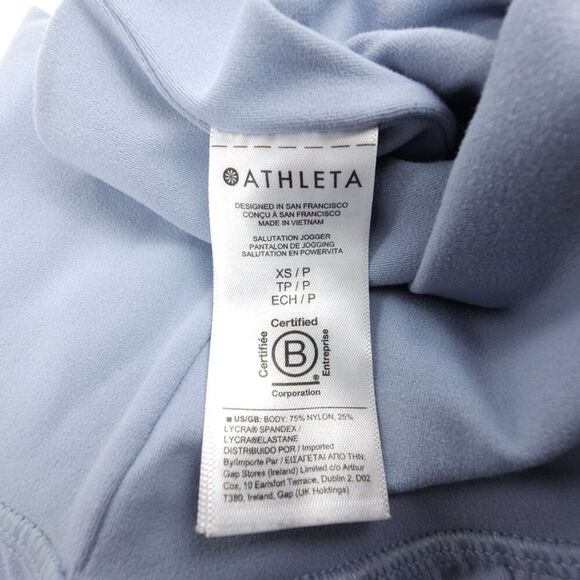 ATHLETA Salutation High Rise Jogger Athleisure Crop Pants Blue Star Lounge XSP - Picture 9 of 10